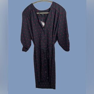 41 Hawthorn Black Dress with Red Polka Dots